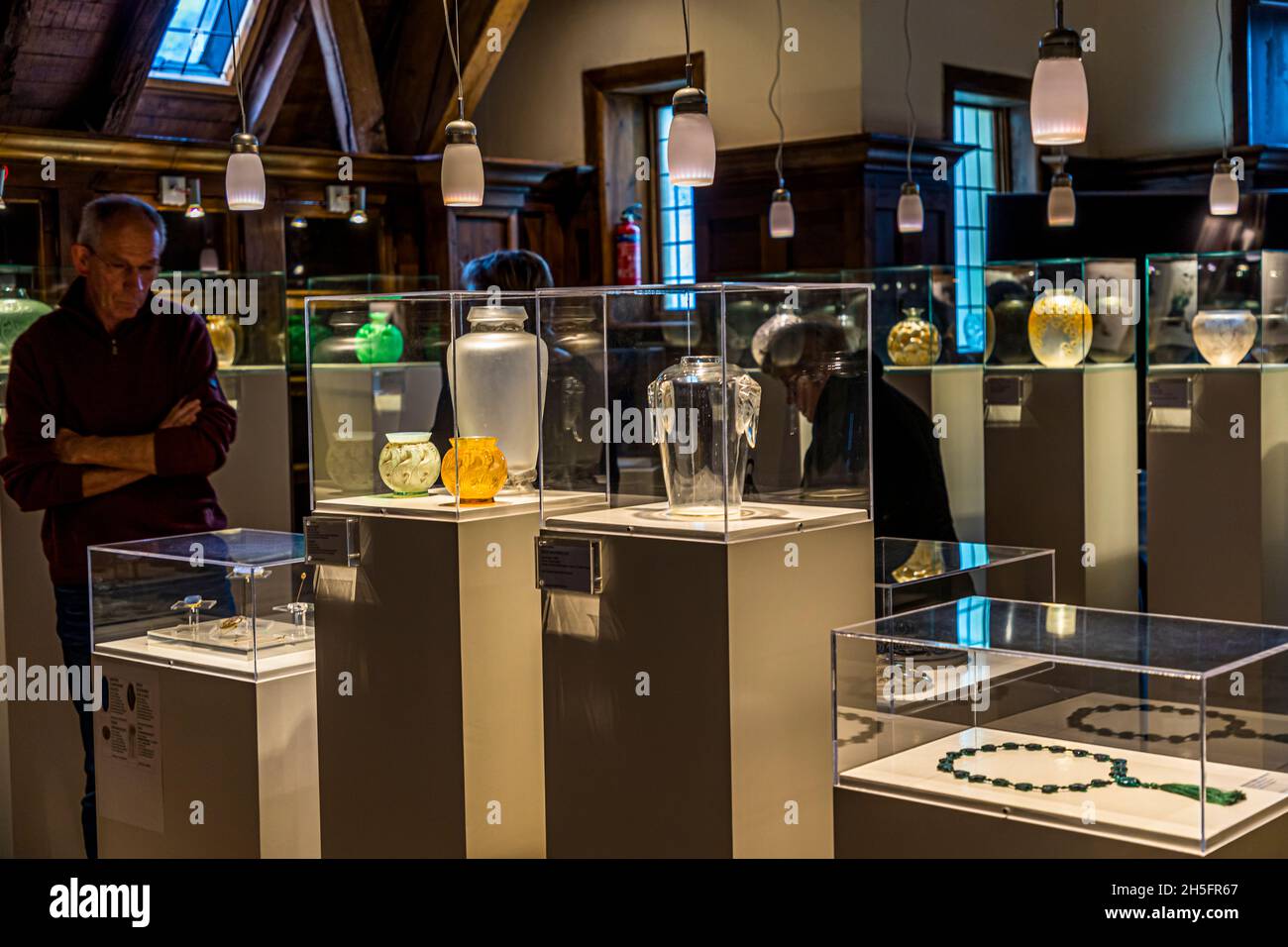 Das Lalique Museum zeigt die Glaskunst von Rene Lalique. Doesburg, Niederlande Stockfoto
