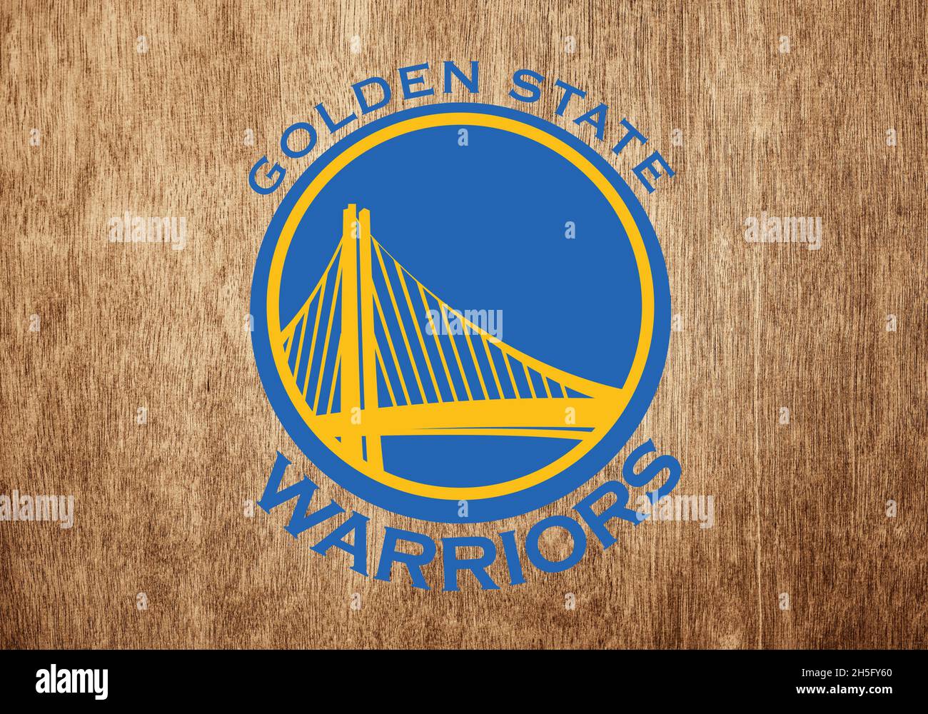 Wappen der Golden State Warriors, San Francisco, treten sie in der National Basketball Federation (NBA) an Stockfoto