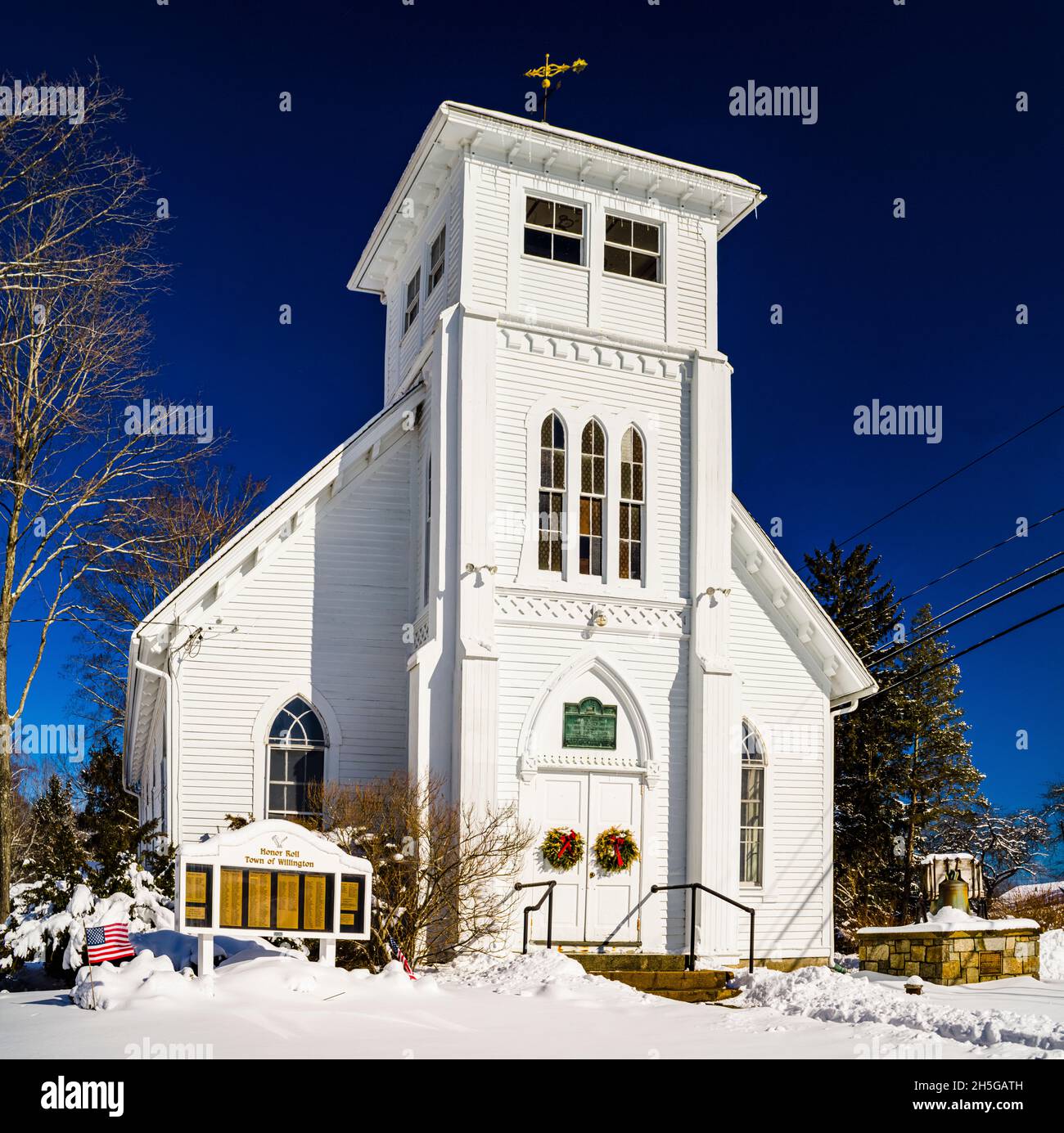 Old Town Hall Willington Common Historic District _ Willington, Connecticut, USA Stockfoto