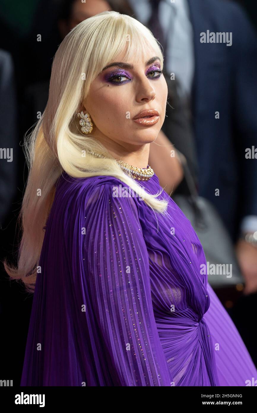 09/11/2021. London, Großbritannien. Lady Gaga nimmt an der Filmpremiere des Hauses Gucci in House of Gucci UK Film Teil. Premiere - London, Großbritannien. 09. November 2021. Stockfoto