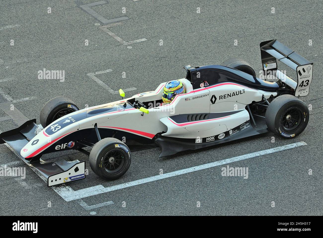 Logan Sargeant in der Eurocup Formel Renault 2.0 Meisterschaft auf dem Circuit de Barcelona Catalunya-2017, Katalonien, Montmelo, Spanien Stockfoto