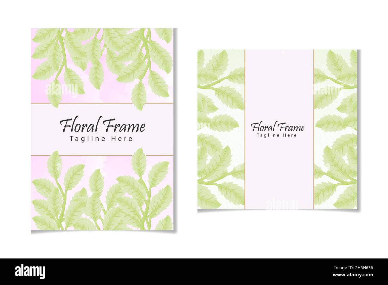 Aquarell Hand Zeichnung Blatt floralen Design Stock Vektor