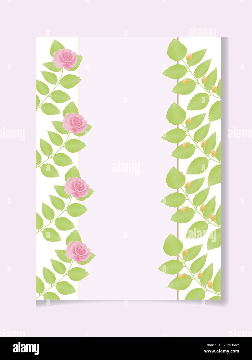 Aquarell natürliche Blume und verlassen Set-Design Stock Vektor