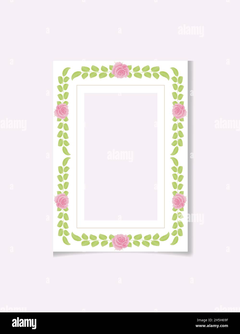 Aquarell natürliche Blume und verlassen Set-Design Stock Vektor