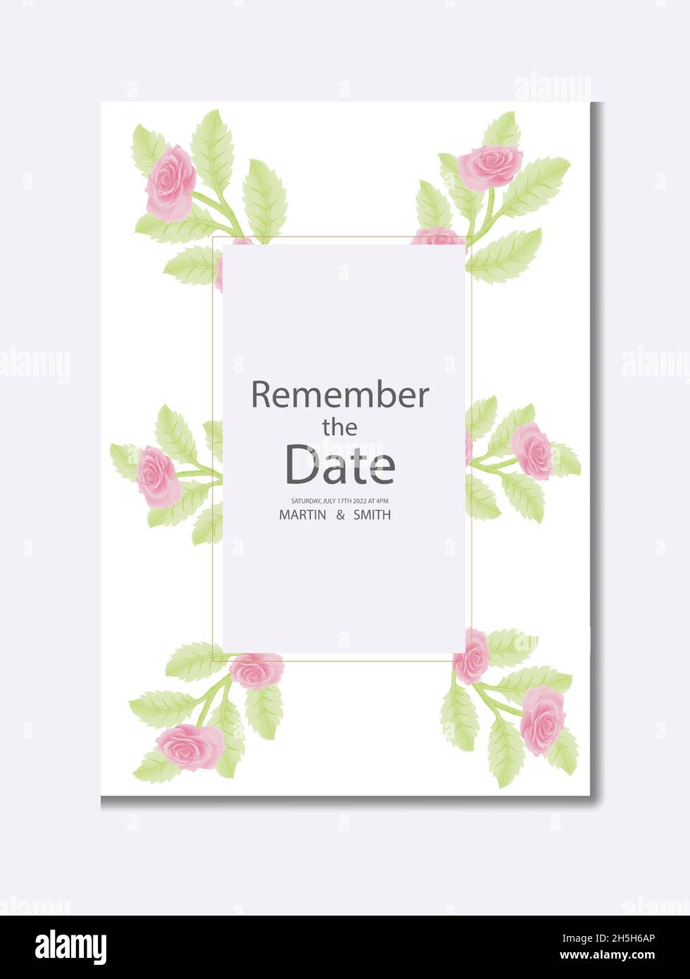 Aquarell natürliche Blume und verlassen Set-Design Stock Vektor