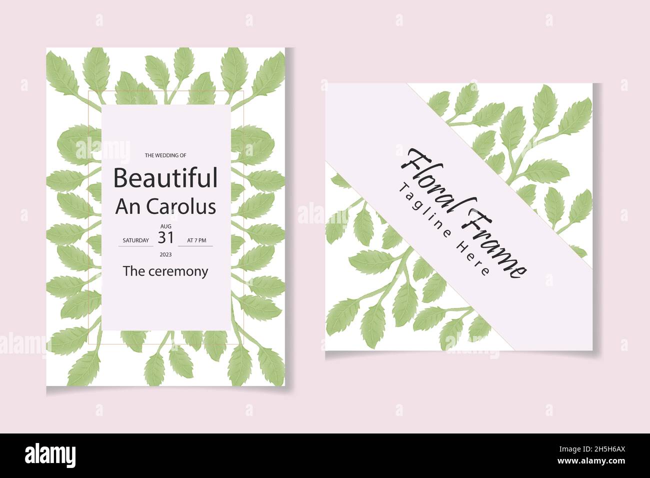 Aquarell Hand Zeichnung Blatt floralen Design Stock Vektor