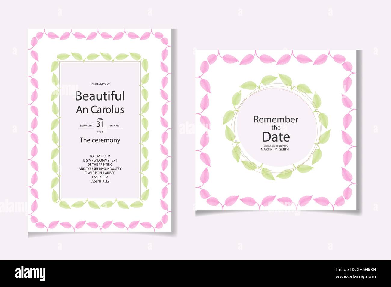 Aquarell Hand Zeichnung Blatt floralen Design Stock Vektor