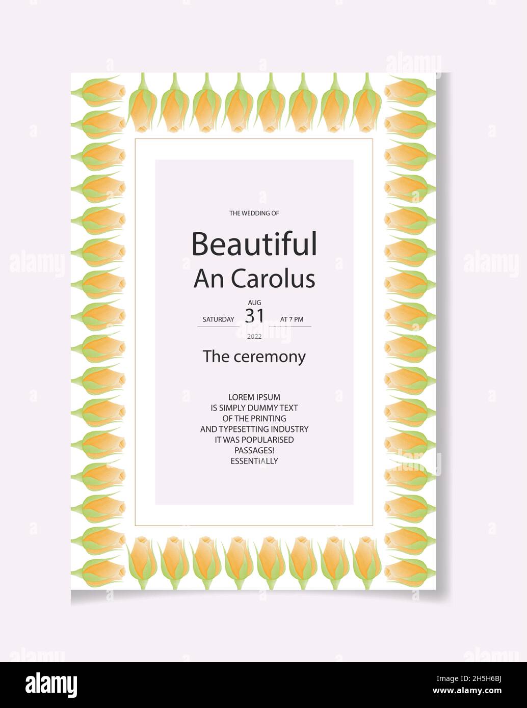 Aquarell natürliche Blume und verlassen Set-Design Stock Vektor