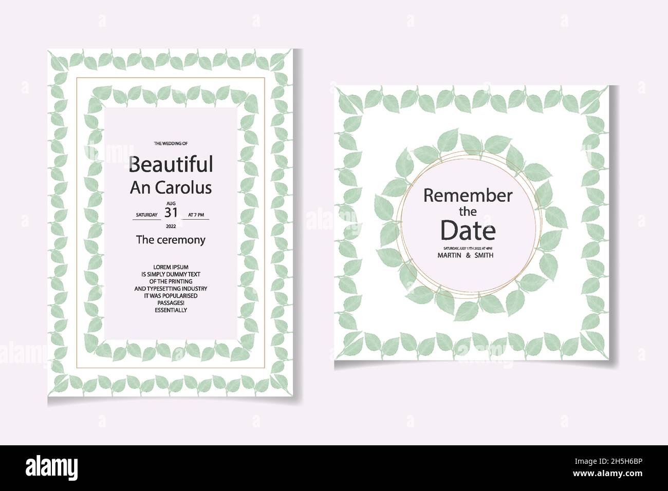 Aquarell Hand Zeichnung Blatt floralen Design Stock Vektor