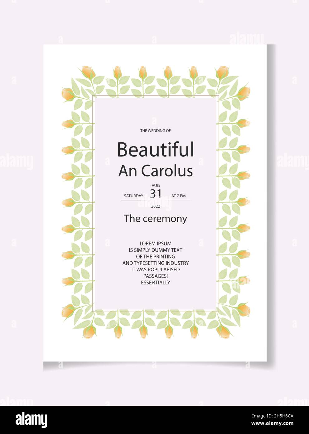 Aquarell natürliche Blume und verlassen Set-Design Stock Vektor