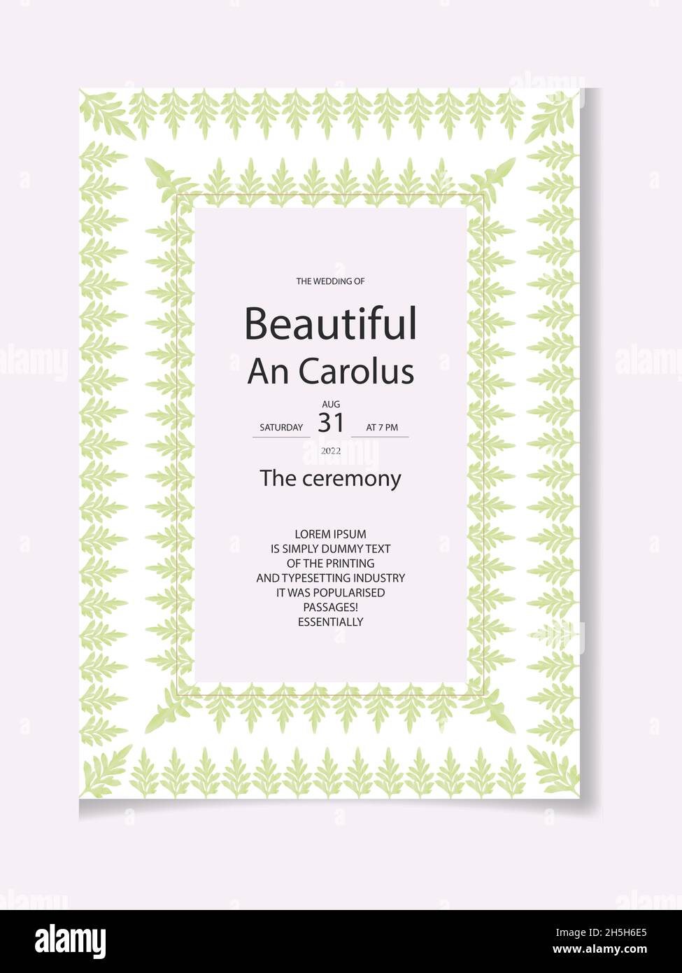 Aquarell Hand Zeichnung Blatt floralen Design Stock Vektor