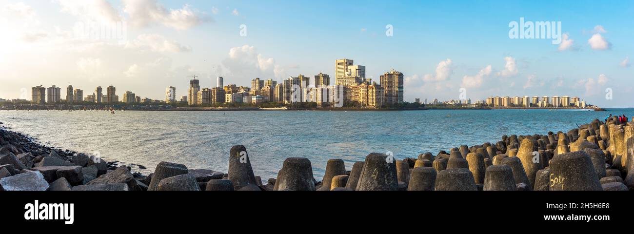 Marine Drive, Nariman Point - Mumbai, Indien Stockfoto