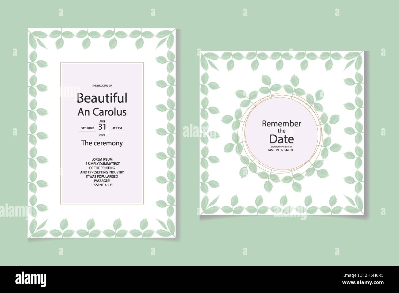 Aquarell Hand Zeichnung Blatt floralen Design Stock Vektor