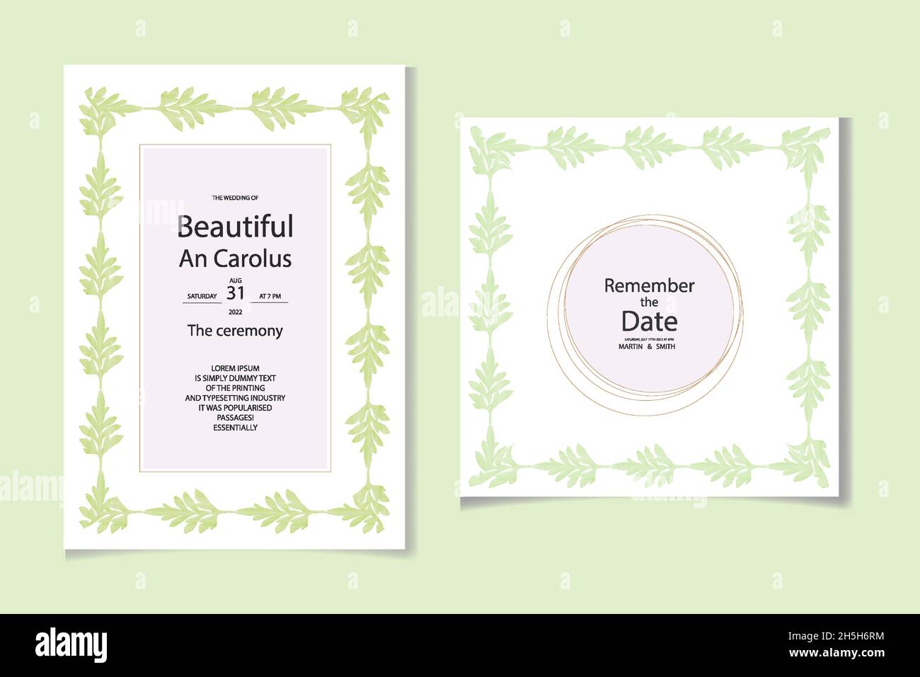 Aquarell Hand Zeichnung Blatt floralen Design Stock Vektor