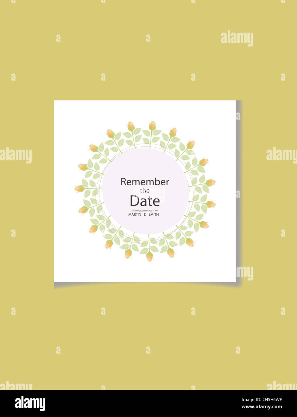 Aquarell natürliche Blume und verlassen Set-Design Stock Vektor