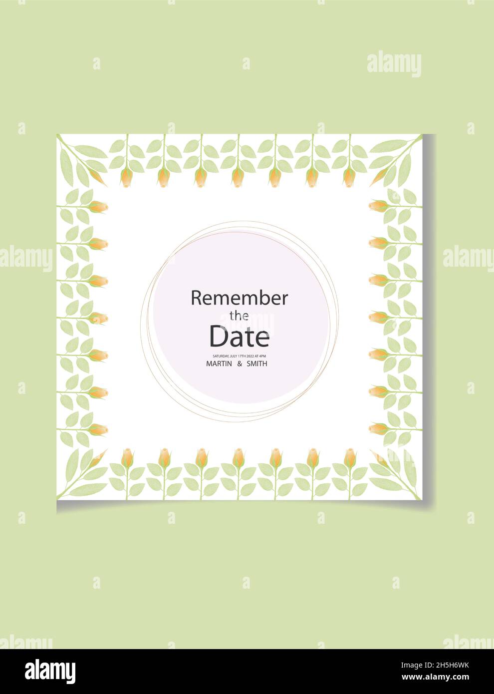 Aquarell Hand Zeichnung Blatt floralen Design Stock Vektor