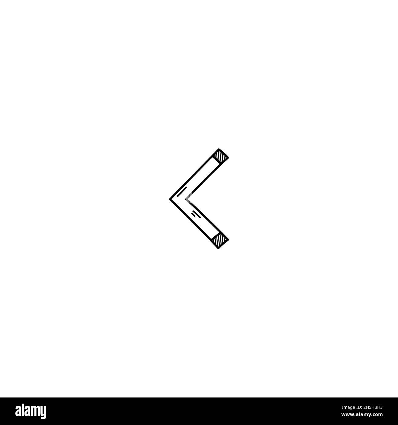 Handgezeichnetes Symbol für die Darstellung von Doodle im Maßstab. Handgezeichnete Vektorsymbole auf weißem Hintergrund darstellen. Stock Vektor