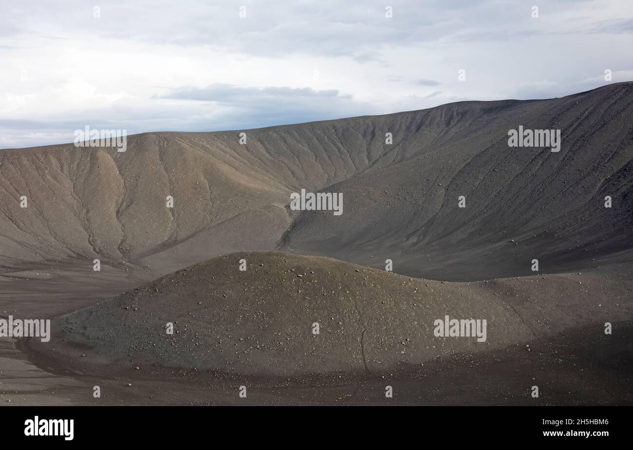 Krater Hverfjall im Gebiet Myvatn, nördlich von Island Stockfoto