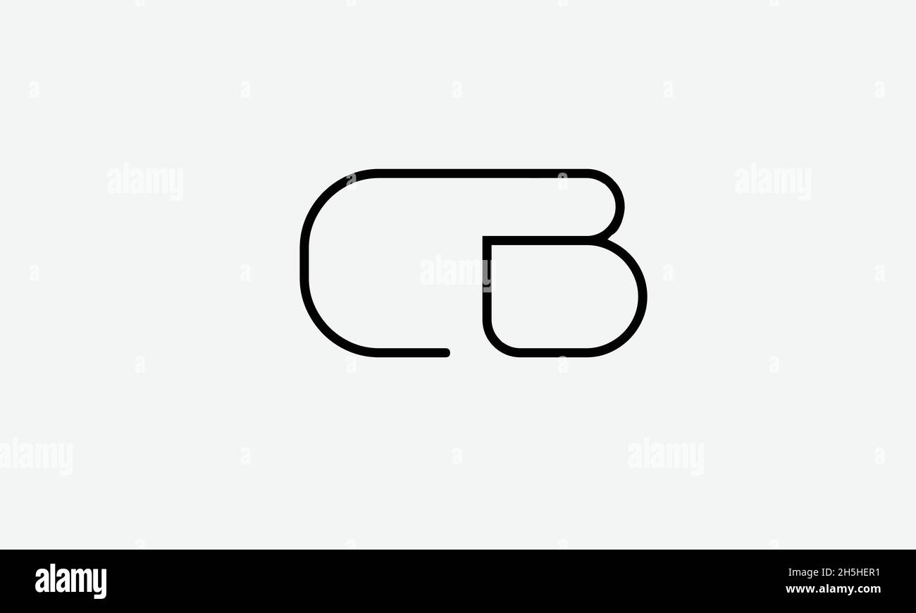 Buchstabenbuchstaben Initialen Monogramm-Logo CB BC C B Stock Vektor