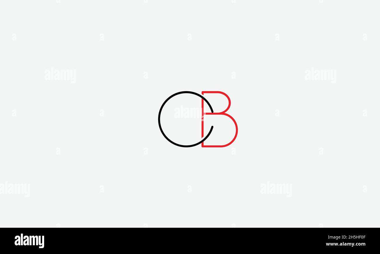Buchstabenbuchstaben Initialen Monogramm-Logo CB BC C B Stock Vektor