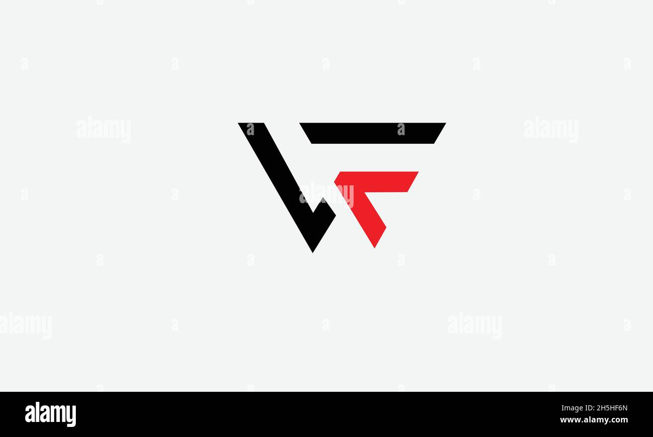 Buchstabenbuchstaben Initialen Monogramm-Logo VF FV V F Stock Vektor