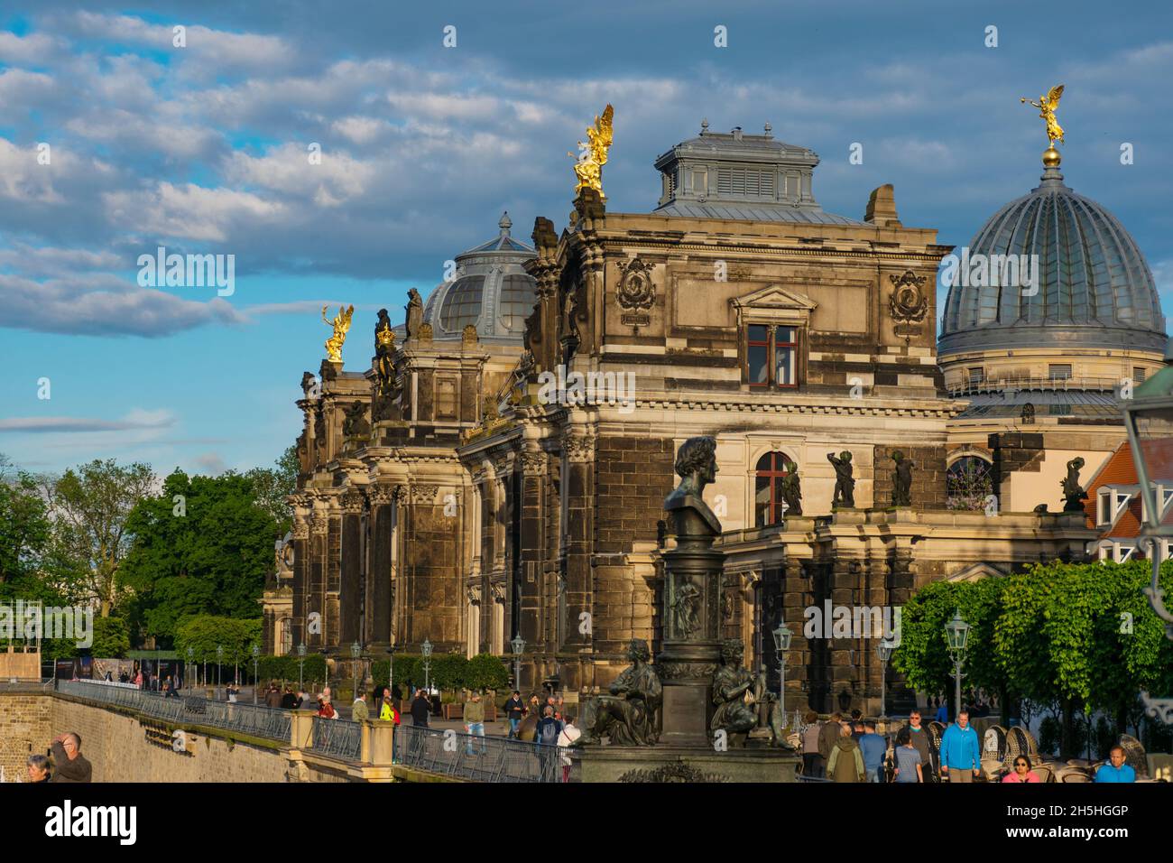 20 Mai 2019 Dresden, Deutschland - Schloss Dresden, Blick von der Terrasse Stockfoto