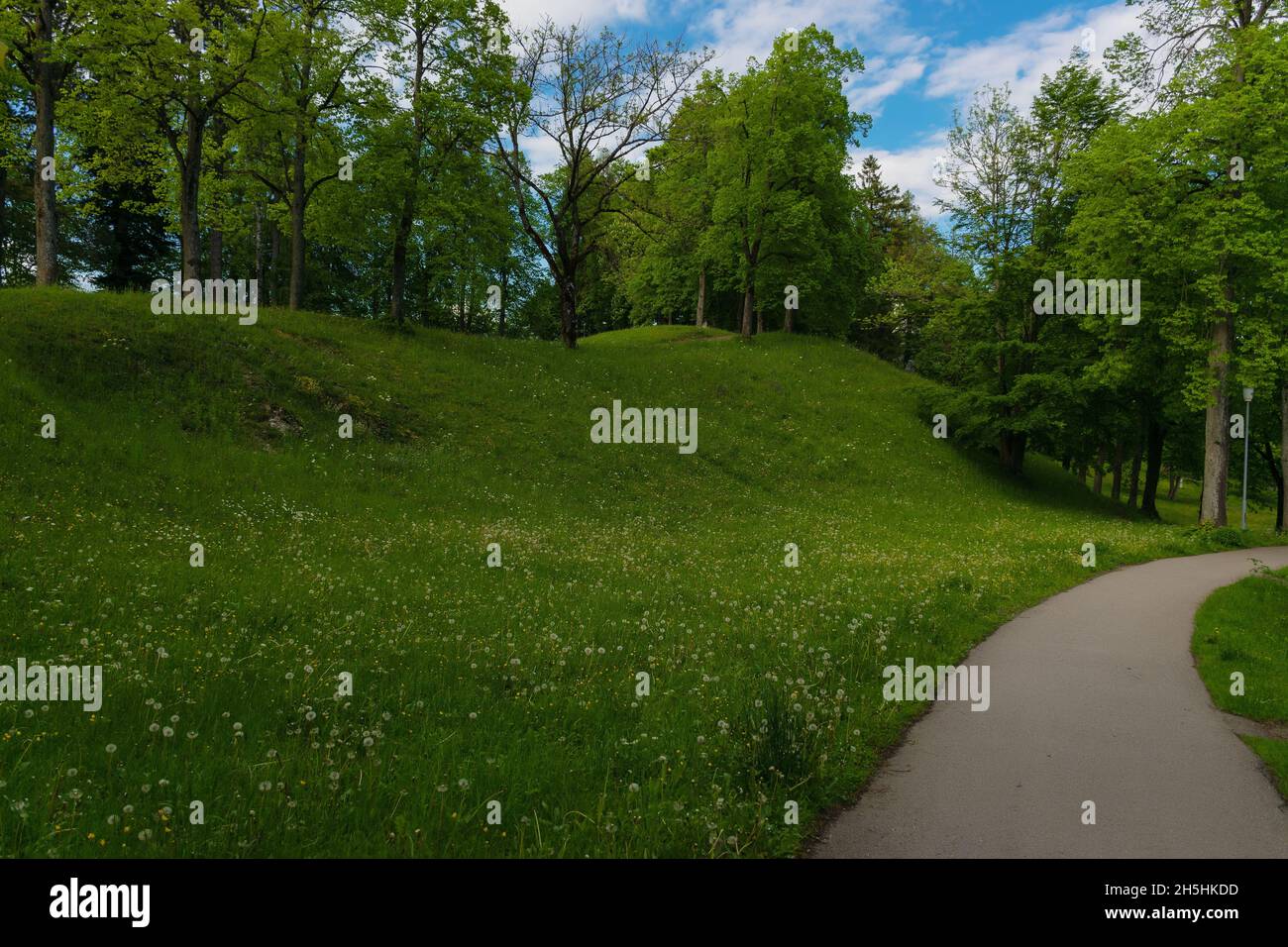 Baumgarten (Burggarten) in Füssen bei Hochburg. Ein öffentlicher Park