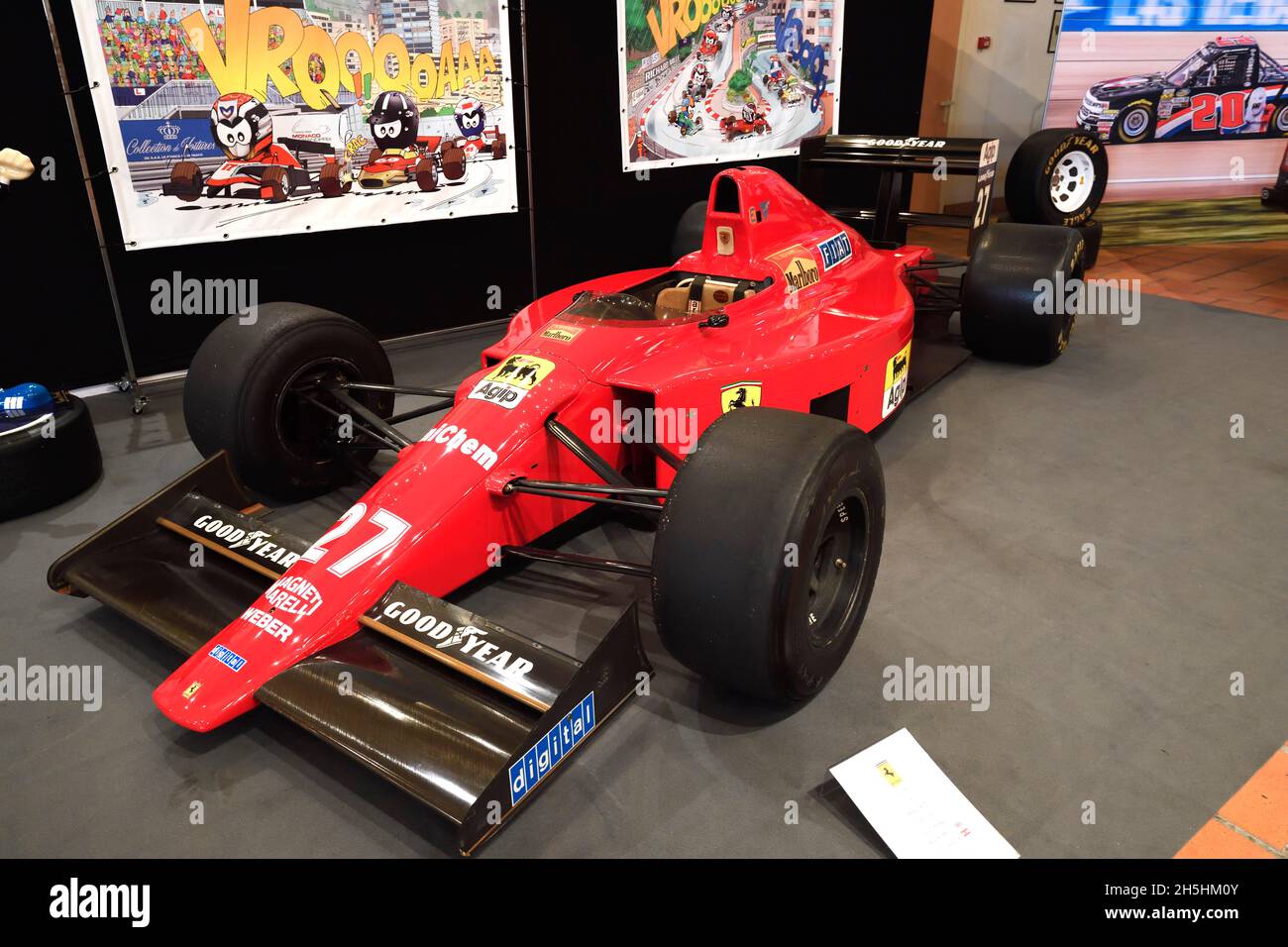 Ferrari F1 640, Formel 1, 1989, Fahrer Gerhard Berger, Nigel Mansell, Autosammlung von Prince Rainier III, Monaco, Monaco Ville, Monaco Stockfoto