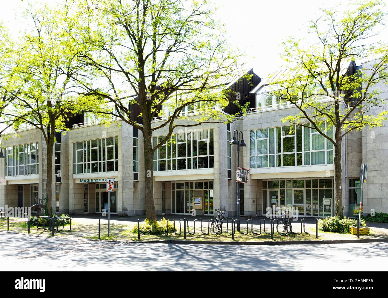 Mediathek, Stadtbibliothek, Ratingen, Rheinland, Nordrhein-Westfalen, Deutschland Stockfoto