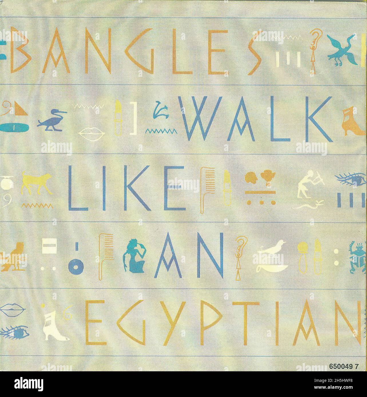 Vintage Single Record Cover - Bangles, The - Walk like an Egyptian - D - 1986 01 Stockfoto