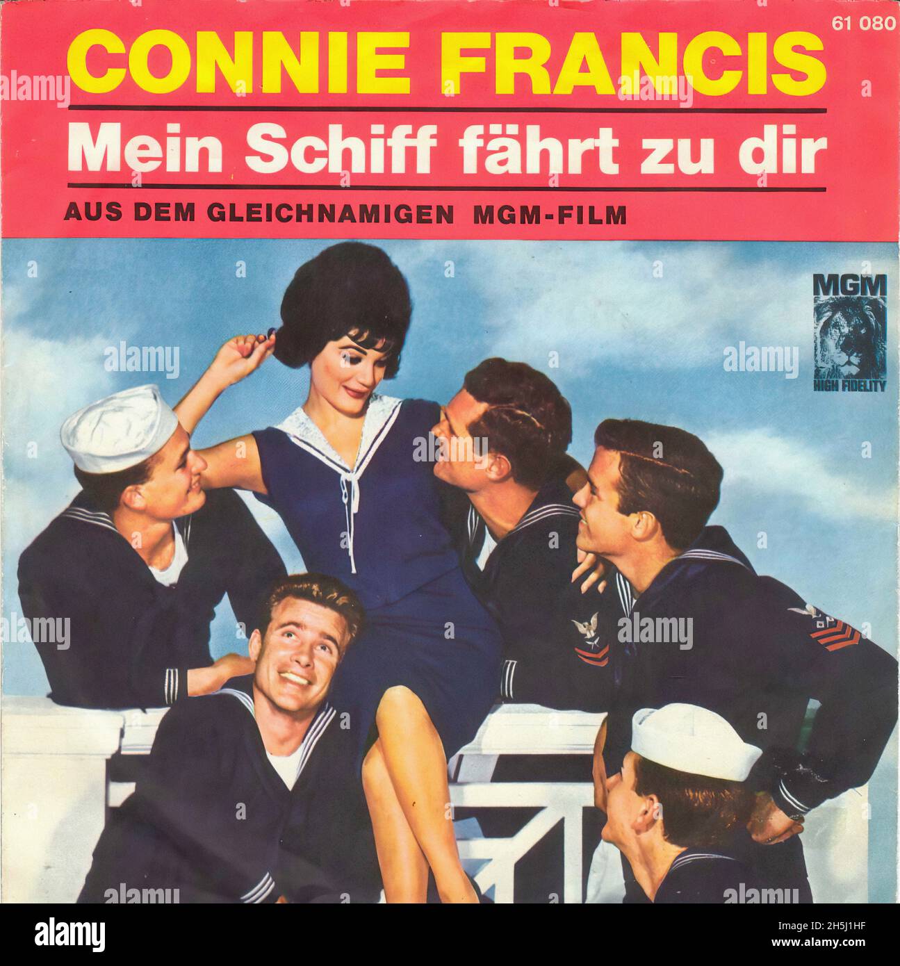 Vintage Single Record Cover - Francis, Connie- Mein Schiff fährt zu Dir-1963 Stockfoto