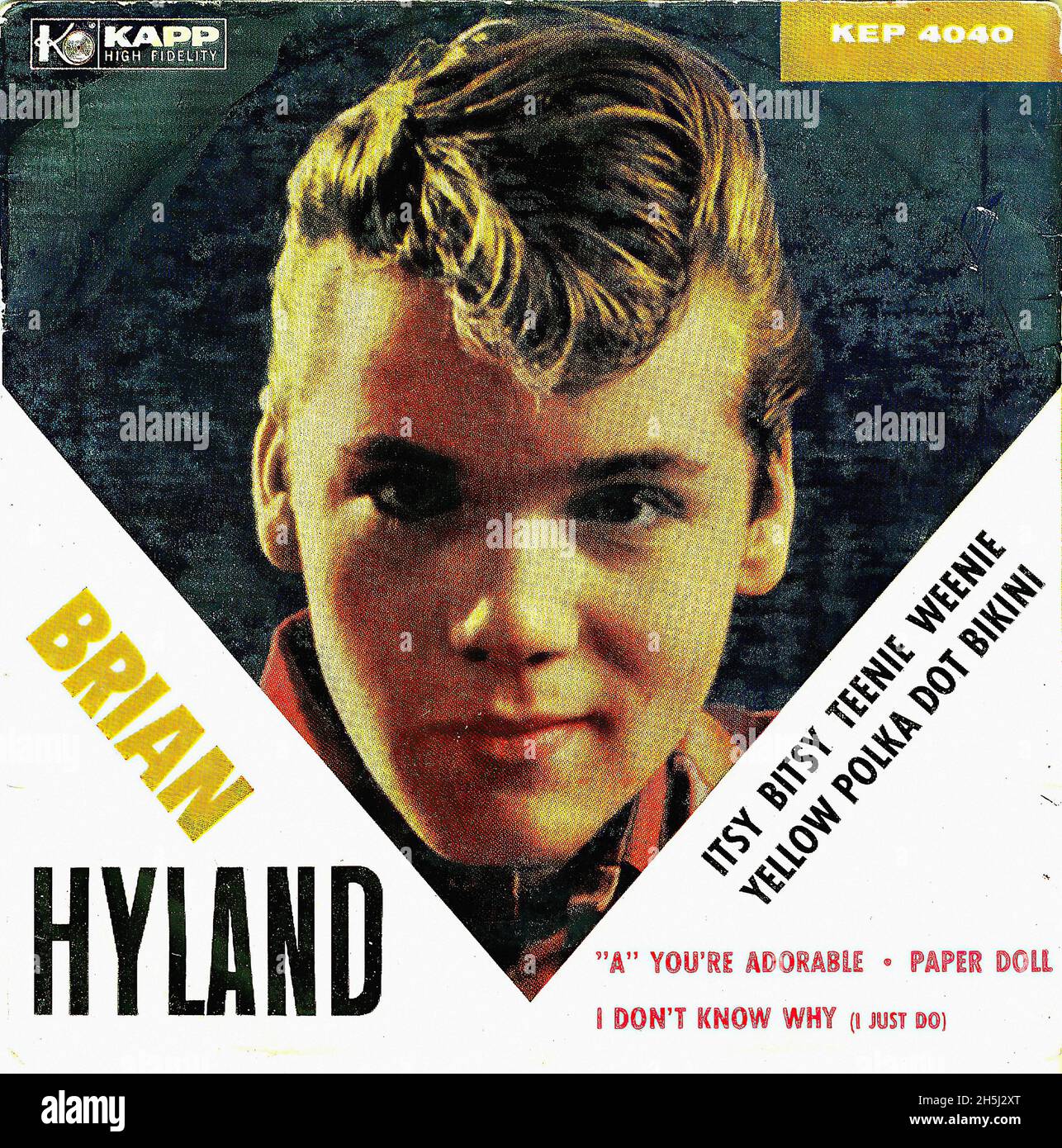 Vintage Single Record Cover - Hyland, Brian - Itsy Bitsy Teenie Weenie - EP - SW - 1960 Stockfoto