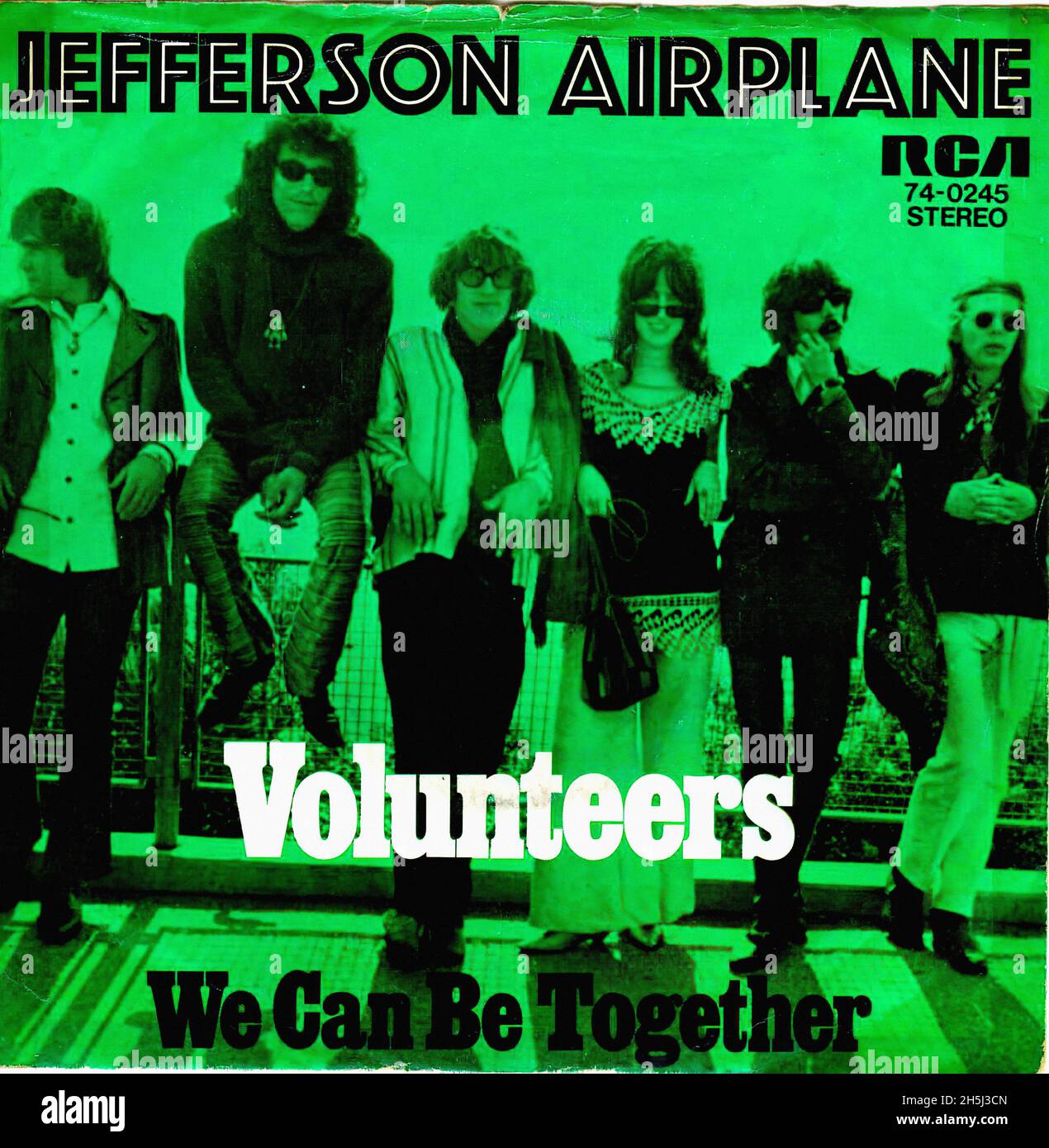 Vintage Single Record Cover - Jefferson Airplane -Volunteers - D -1969 Stockfoto