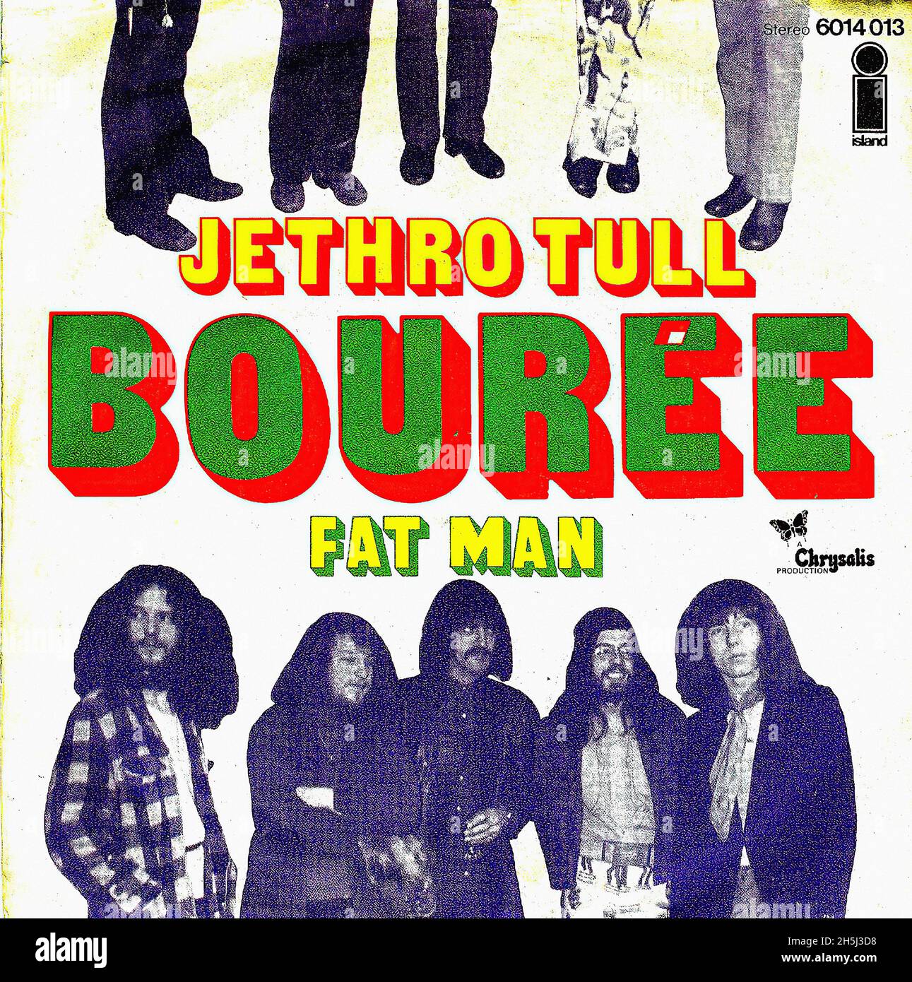 Vintage Single Record Cover - Jethro Tull - Bouree - Fat man - D