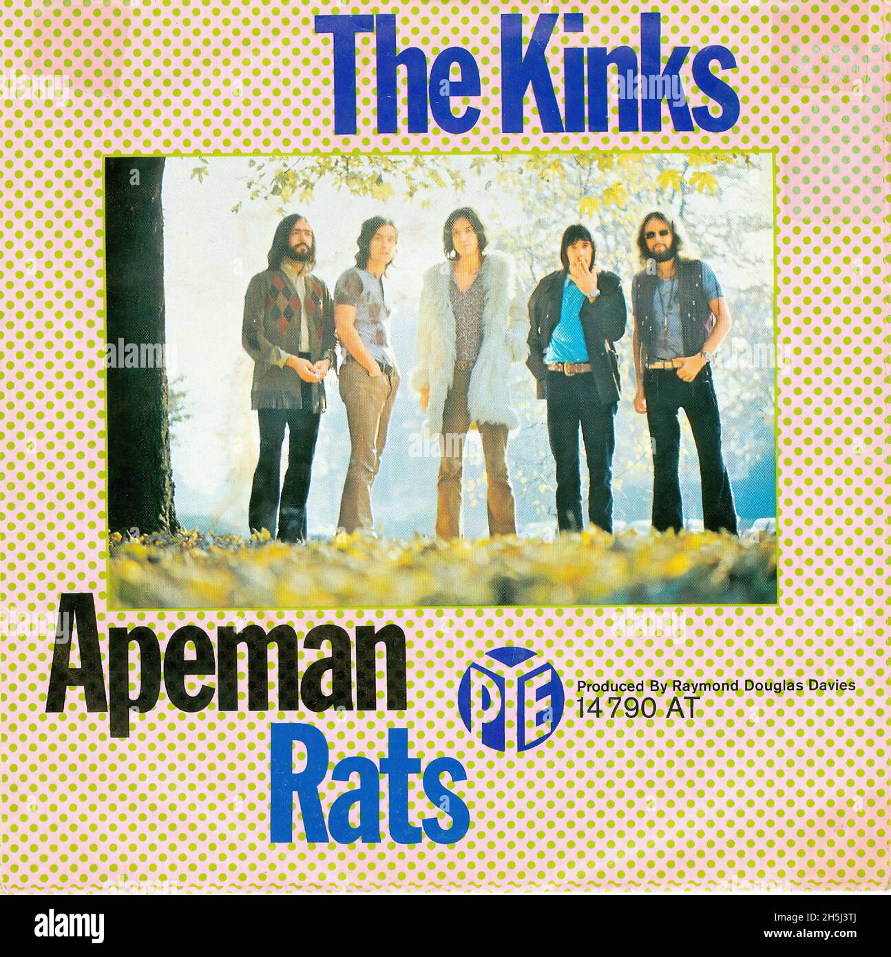 Vintage Single Record Cover - Kinks, The - Apeman - D - 1971 Stockfoto
