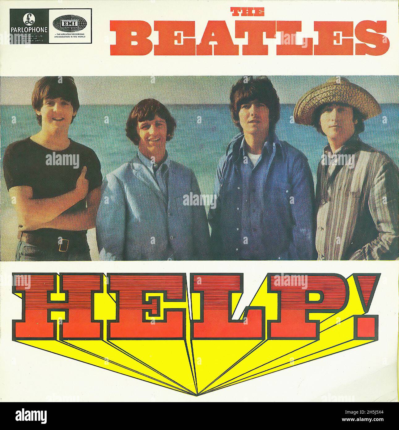 Vintage Single Record Cover - Beatles, The - Help - EP - Australien - 1980er Wiederveröffentlichungsgeschichte Stockfoto