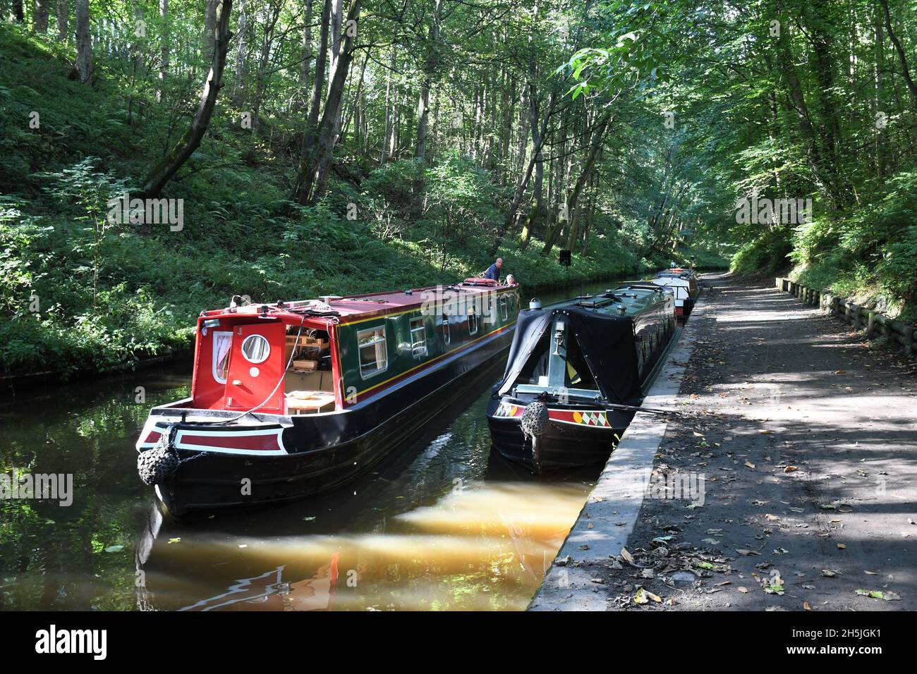 Kanalbooturlaub auf dem Shropshire Union Canal. Stockfoto