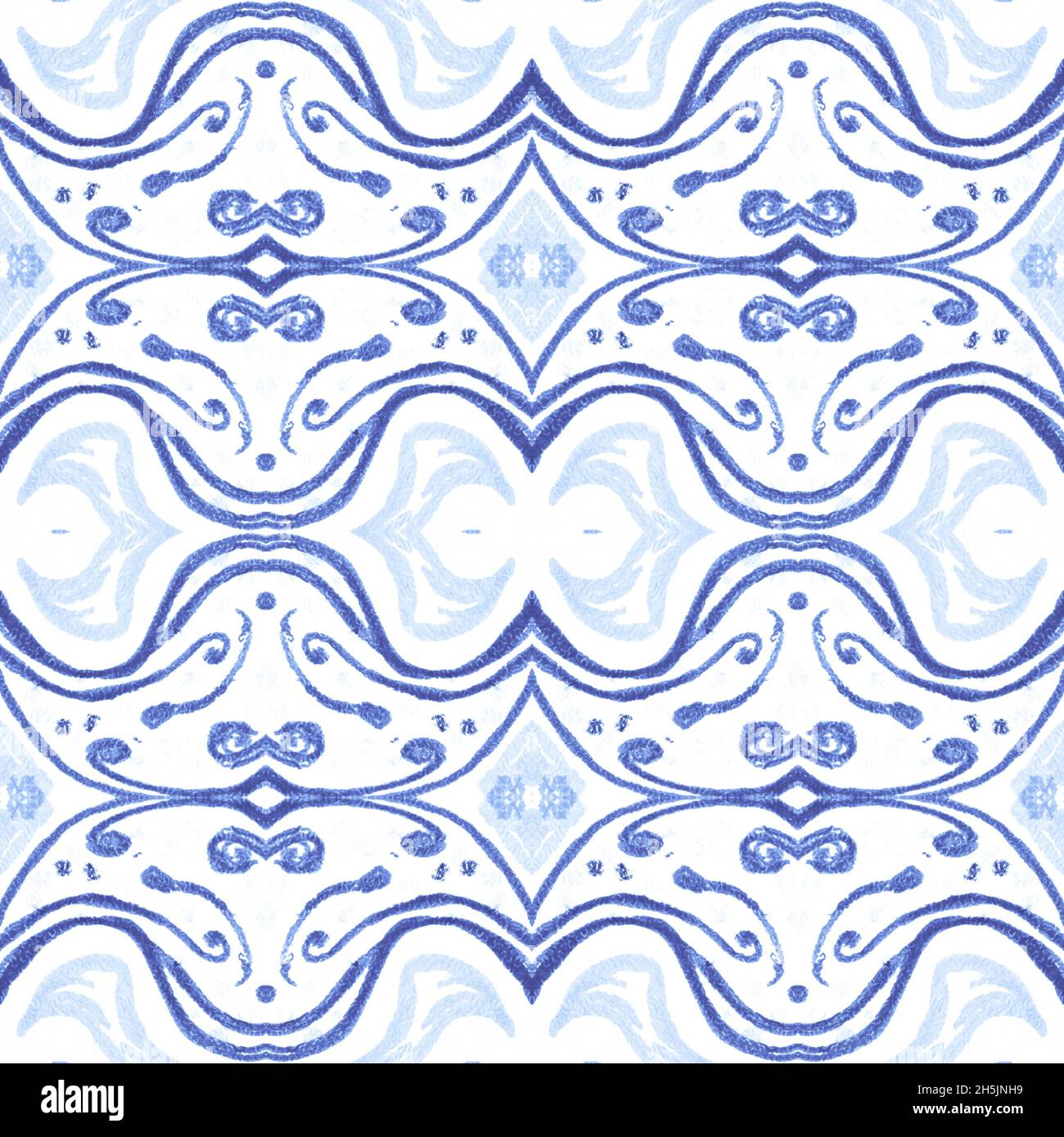 Aquarell italienisches Muster. Nahtloses portugal-Design. spanischer Hintergrund im Retro-Stil. Stockfoto