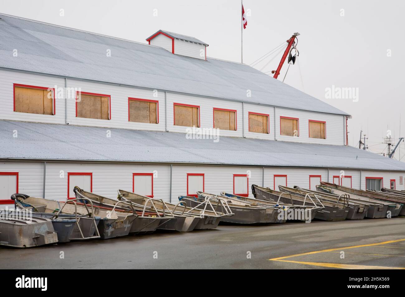 Boote, Stevenston Dorf, British Columbia, Kanada Stockfoto