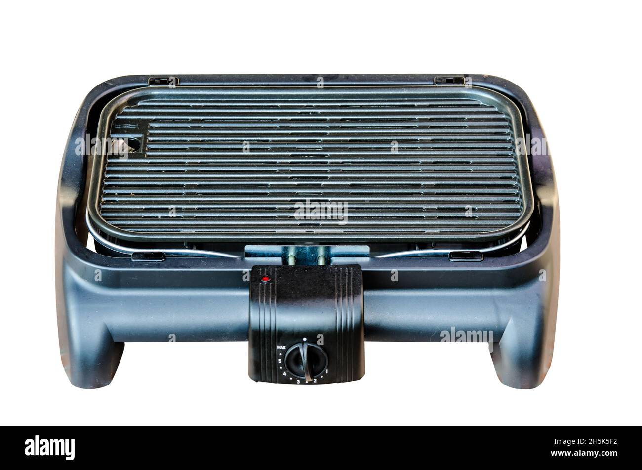 Elektro-Grill auf dem weißen isoliert. Stockfoto