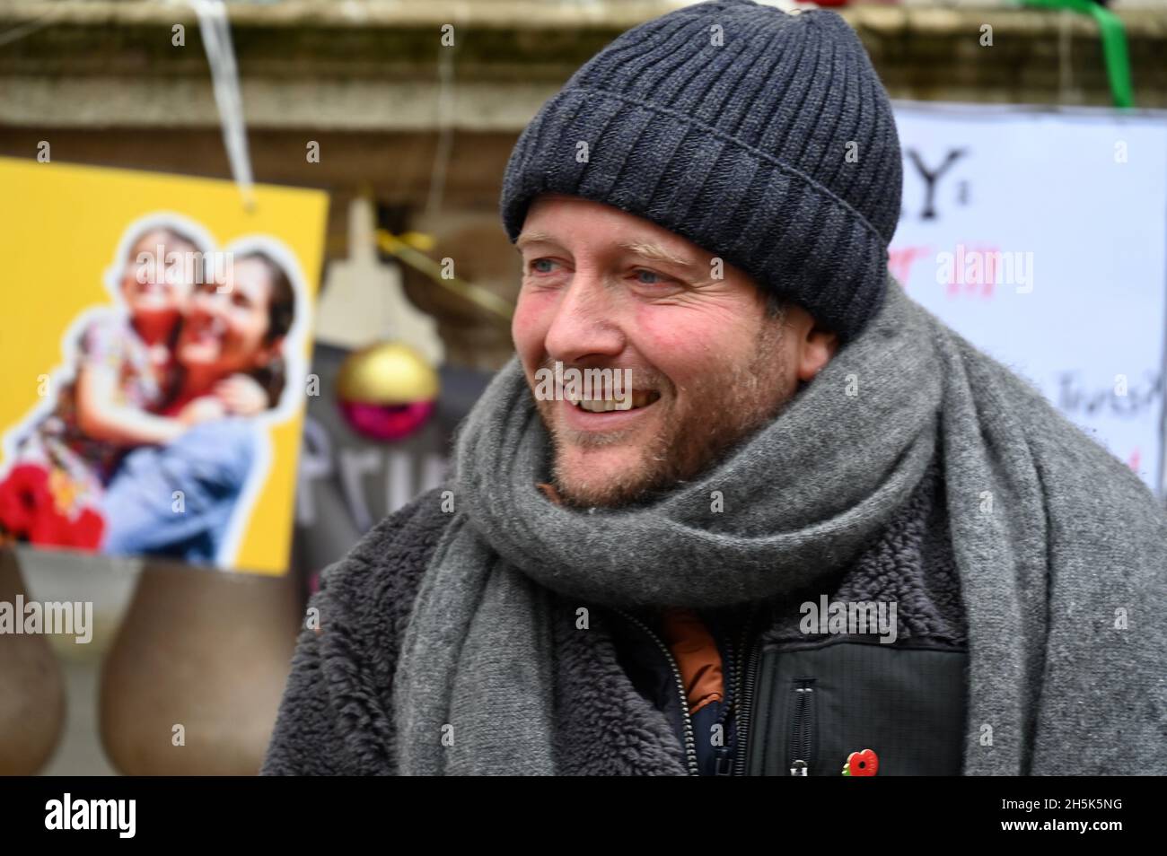 London, Großbritannien. Richard Ratcliffe ist nun am achtzehnten Tag seines Hungerstreiks vor dem Auswärtigen Amt. Er demonstriert, dass das Auswärtige Amt bei der Sicherstellung einer Freilassung für seine Frau Nazanin Zaghari-Ratcliffe während ihrer fünfeinhalbjährigen Inhaftierung im Iran keine Fortschritte erzielt hat. Kredit: michael melia/Alamy Live Nachrichten Stockfoto