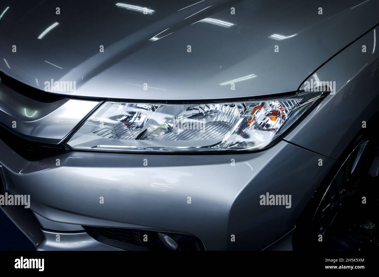 Moderne Details mit Autoscheinwerfer LED Stockfoto
