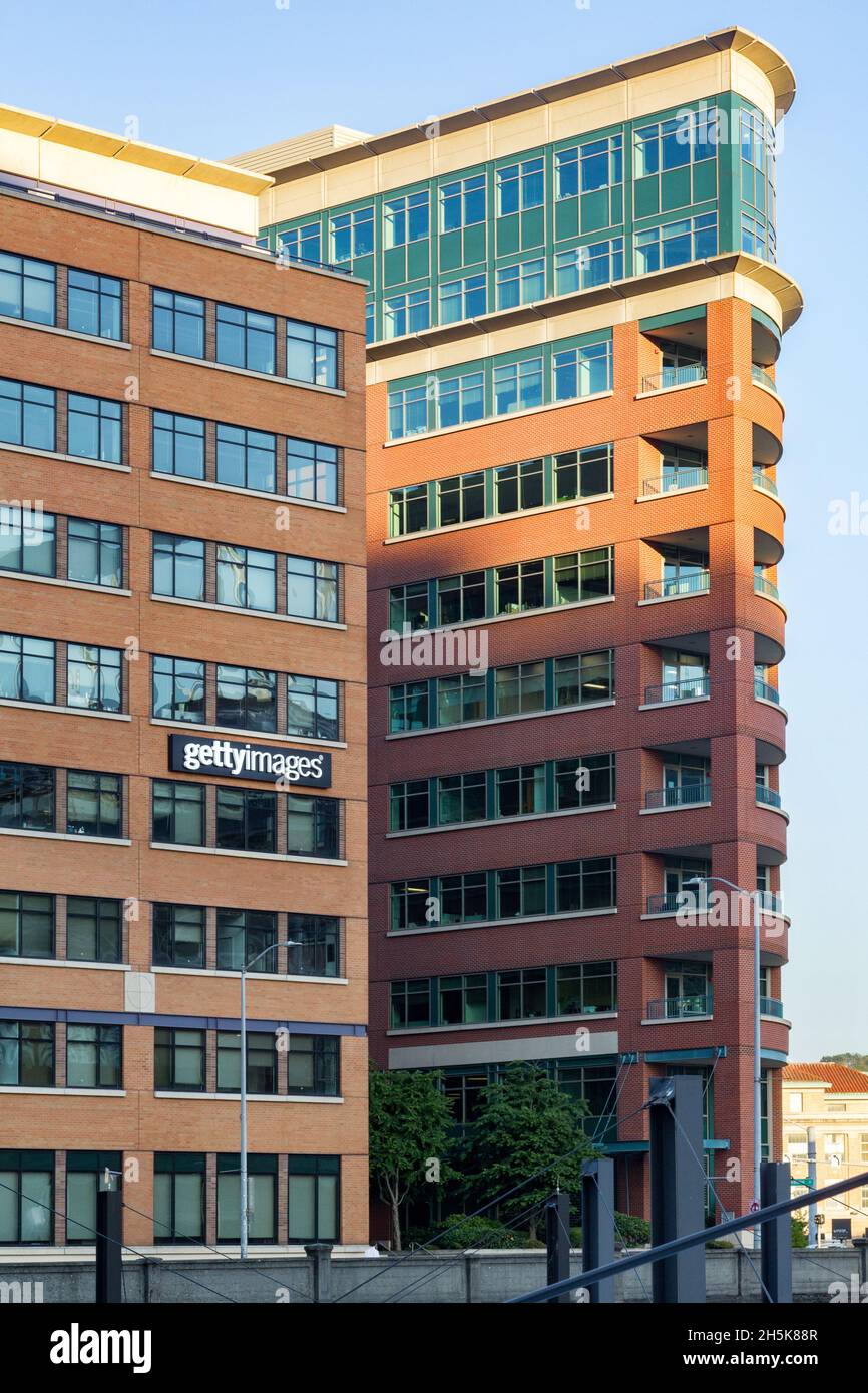 Seattle, Washington, USA - 01, Juni 2019: Das Hauptquartier Bürogebäude von Getty Images in Seattle, Washington, USA. Getty Images, Inc Stockfoto
