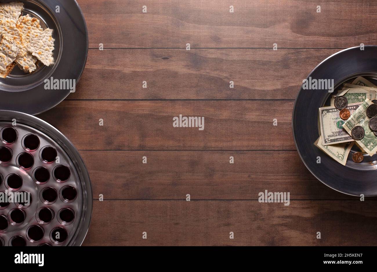 Kommunion oder Lords Supper mit dem Beitrag Stockfoto