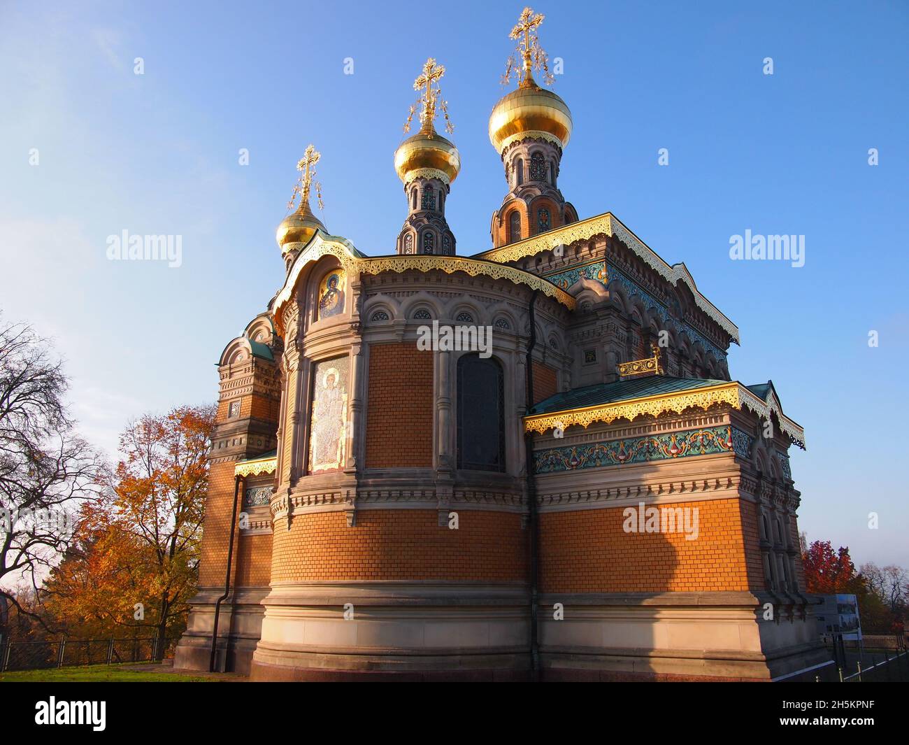 Russische Kapelle in der Mathildenhöhe (Darmstadt, Hessen, Bundesrepublik Deutschland) Stockfoto