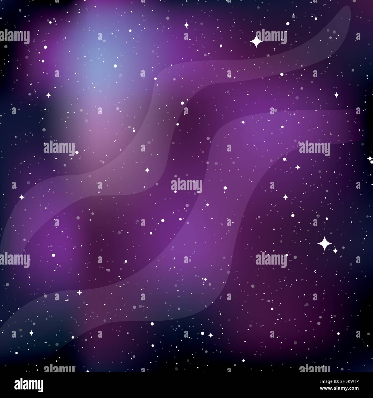 Hintergrund des Sternenuniversums. Konzept von Galaxie, Raum, Kosmos, Nebel, Weltraumstaub. Vektorgrafik Stock Vektor