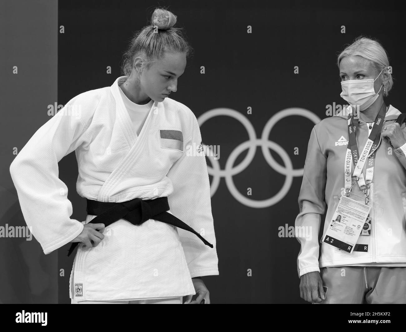 24. JULI 2021 - TOKIO, JAPAN: Daria BILODID der Ukraine vor dem Halbfinale der Judo-Frauen mit 48 kg bei den Olympischen Spielen in Tokio 2020 (Foto: Mickael CH Stockfoto