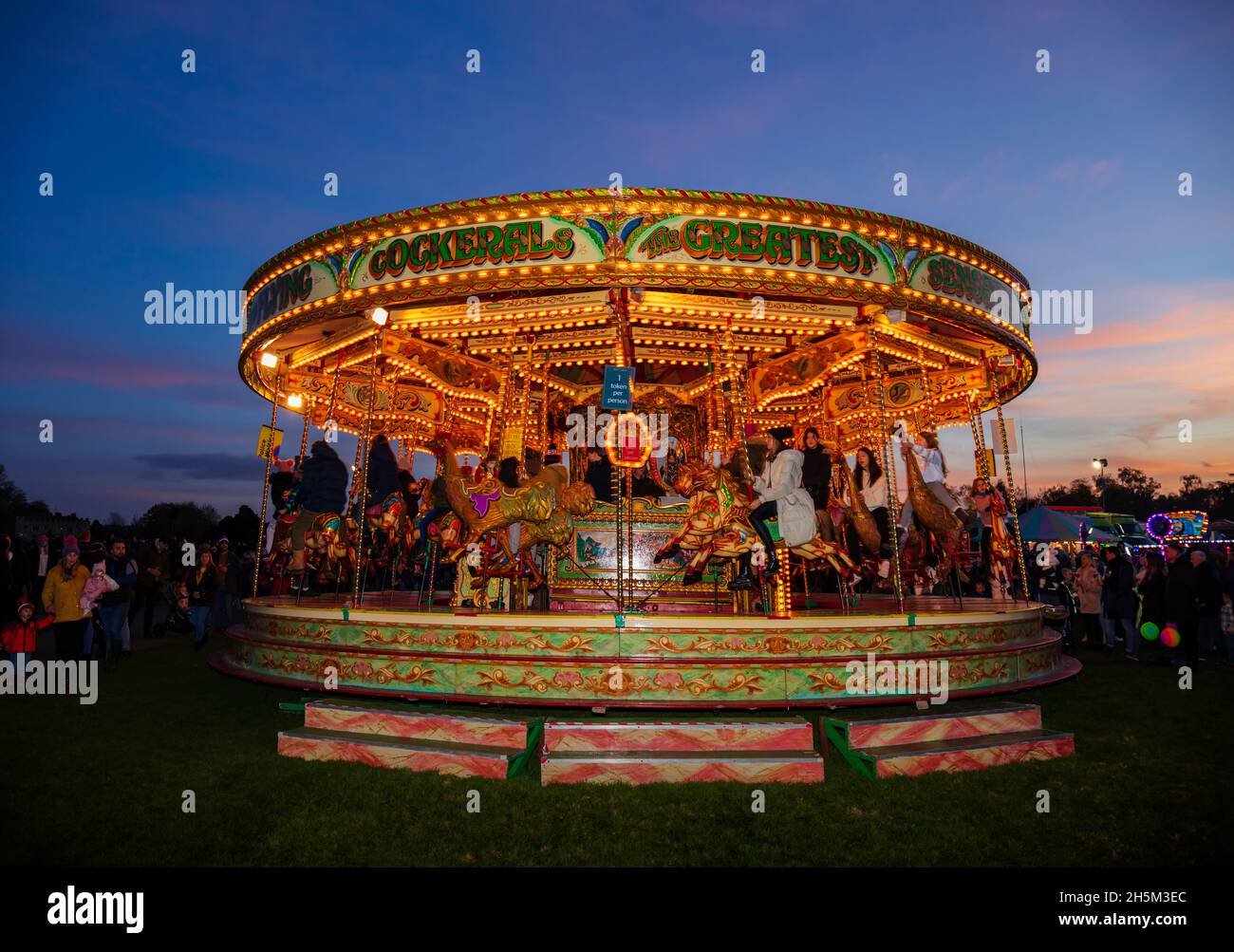 Leeds Castle Funfair fährt 2021. Stockfoto