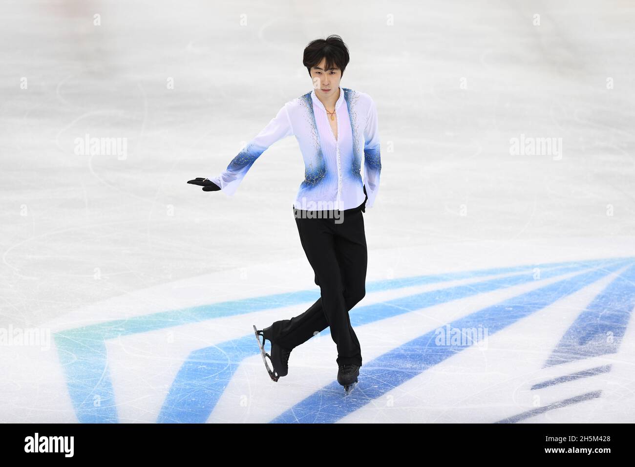 Boyang JIN, China, während des Trainings beim ISU Grand Prix of Figure Skating - Gran Premio d'Italia, in Palavela, am 5. November 2021 in Turin, Italien. (Foto von Raniero Corbelletti/AFLO) Stockfoto