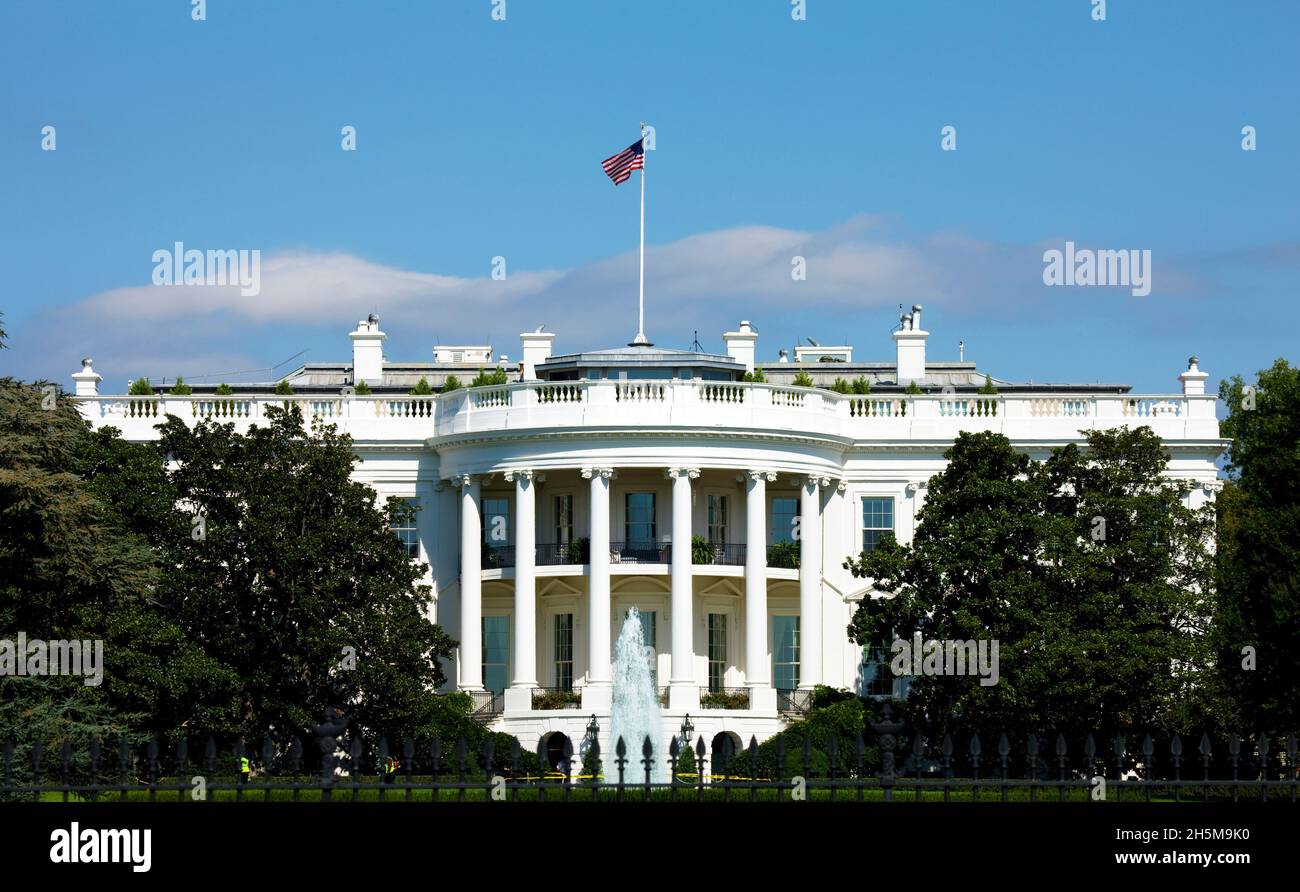 Das Weiße Haus ist der offizielle Wohnsitz und Hauptarbeitsplatz des Präsidenten der Vereinigten Staaten. Originalbild aus Carol M. Highsmiths Amer Stockfoto